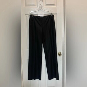 Claud Pinstripe Grey Burgundy Wide Leg Trouser Pants Office Work Size 8 NWT